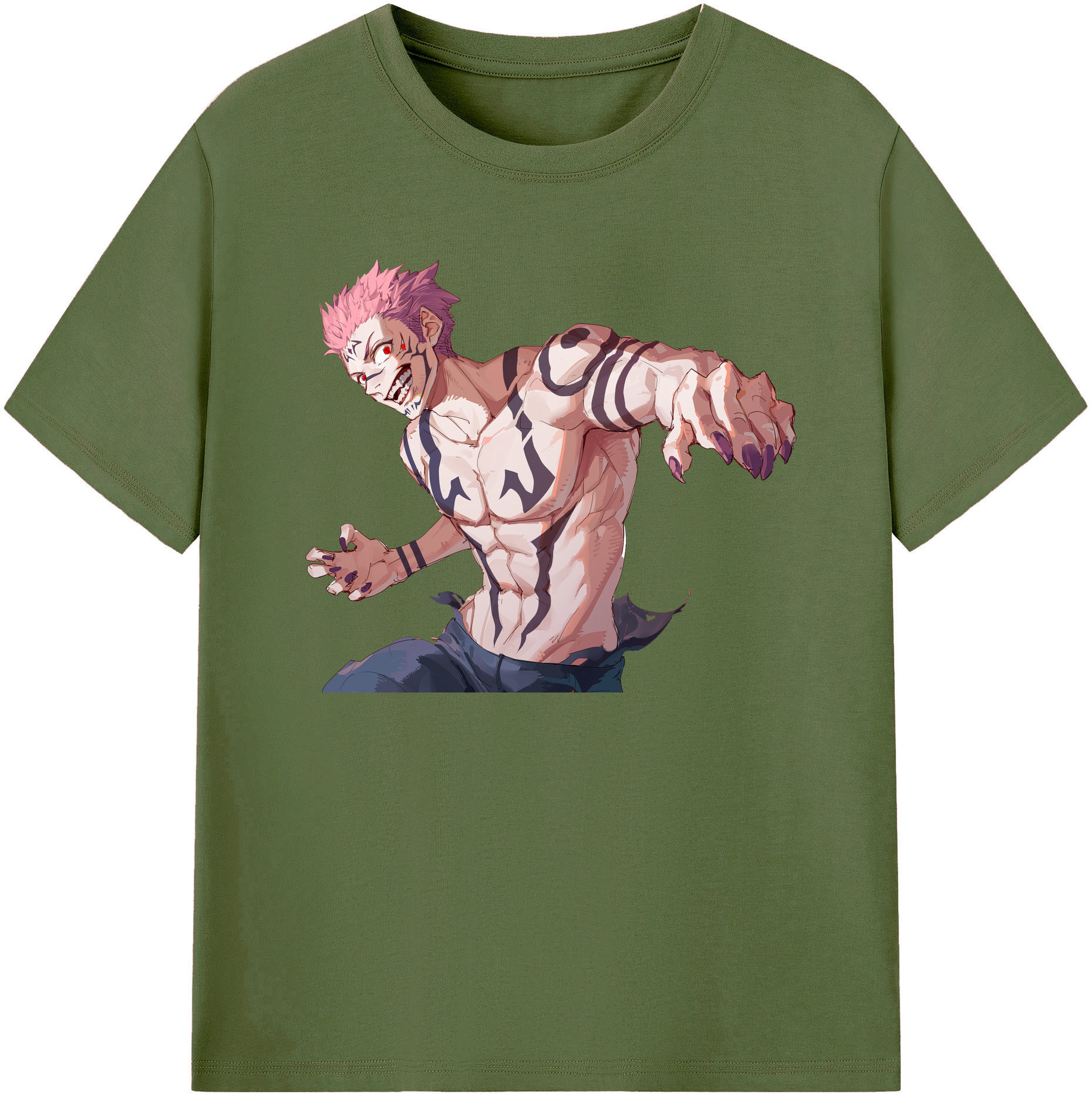 （画像用） 呪術廻戦 Jujutsu Kaisen 綿100％半袖Tシャツ（フロントプリント）